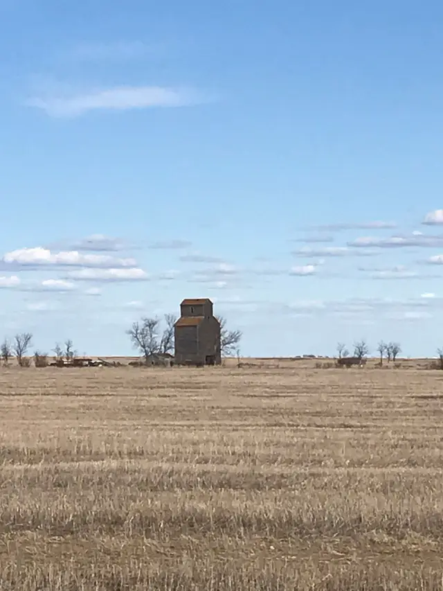Old grain elevator on the prairie